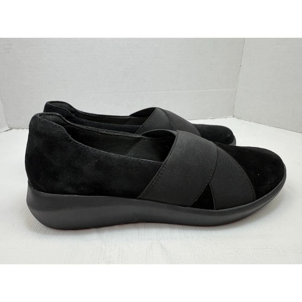 Collection by Clarks Kayleigh Slip On Shoes Women's Size 7M Black Suede Loafers